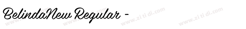 BelindaNew Regular◆字体转换